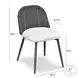 Alexa Black Rattan Performance Fabric Outdoor Dining Chair