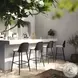 Alexa Black Rattan Performance Fabric Outdoor Counter Height Stool