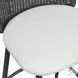 Alexa Black Rattan Performance Fabric Outdoor Barstool