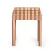Kora Terracotta Upholstered Accent Stool