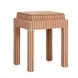 Kora Terracotta Upholstered Accent Stool