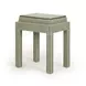 Kora Green and White Upholstered Accent Stool