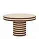 Lyra Brown and White Round Coffee Table