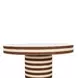 Lyra Brown and White Round Coffee Table
