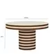 Lyra Brown and White Round Coffee Table