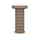 Lyra Natural and White Round Side Table