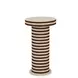 Lyra Natural and White Round Side Table