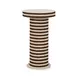 Lyra Natural and White Round Side Table