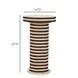 Lyra Natural and White Round Side Table