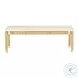 Amara Cream and Natural Linen 50" Bench