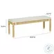 Amara Cream and Natural Linen 50" Bench