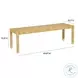 Amara Cream and Natural Linen 50" Bench