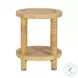 Amara Natural Rattan Round Side Table