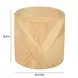 Matea Natural Round Cross Side Table