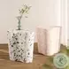 Slab Terrazzo Black and White Side Table
