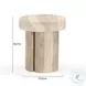 Sheila Travertine Textured Round Concrete Side Table