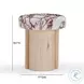 Sheila Multicolored Textured Round Concrete Side Table