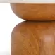 Cynthia Brown and Travertine Round Concrete Stone Top Outdoor Coffee Table