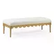 Oodle Cream Performance Fabric Upholstered Bed Bench