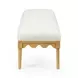 Oodle Cream Performance Fabric Upholstered Bed Bench