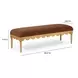 Oodle Bronze Performance Fabric Upholstered Bed Bench
