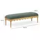 Oodle Green Performance Fabric Upholstered Bed Bench