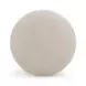 Pucker Warm Gray Performance Fabric Upholstered Round Ottoman