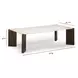 Restis Cream and Dark Brown Rectangular Quartz Top Coffee Table