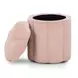 Darcy Travertine Round Outdoor Concrete Top Occasional Table Set