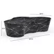 Slab Black Marble Free Form Outdoor Concrete Top Coffee Table