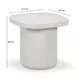 Suraya Ivory Square Outdoor Concrete Top Side Table