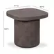 Suraya Dark Umber Square Outdoor Concrete Top Side Table