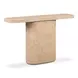 Suraya Faux Travertine Oval Concrete Top Console Table