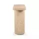 Suraya Faux Travertine Oval Concrete Top Console Table