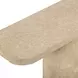 Suraya Faux Travertine Oval Concrete Top Console Table