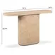 Suraya Faux Travertine Oval Concrete Top Console Table