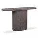 Suraya Dark Umber Oval Outdoor Concrete Top Occasional Table Set