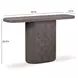 Suraya Dark Umber Oval Concrete Top Console Table