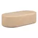 Suraya Faux Travertine Oval Outdoor Concrete Top Coffee Table