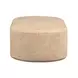 Suraya Faux Travertine Oval Outdoor Concrete Top Coffee Table