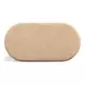 Suraya Faux Travertine Oval Outdoor Concrete Top Coffee Table