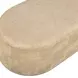 Suraya Faux Travertine Oval Outdoor Concrete Top Coffee Table