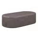 Suraya Dark Umber Oval Outdoor Concrete Top Coffee Table