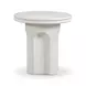 Suraya Ivory Oval Outdoor Concrete Top Occasional Table Set