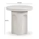 Suraya Ivory Round Outdoor Concrete Top Side Table