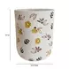 Ceramic White and Orange Round Outdoor Concrete Top Side Table