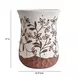 Ceramic White and Terracotta Round Outdoor Side Table