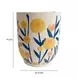 Ceramic White and Yellow Round Outdoor Side Table