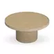 Darcy Travertine Round Outdoor Concrete Top Coffee Table