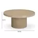 Darcy Travertine Round Outdoor Concrete Top Coffee Table